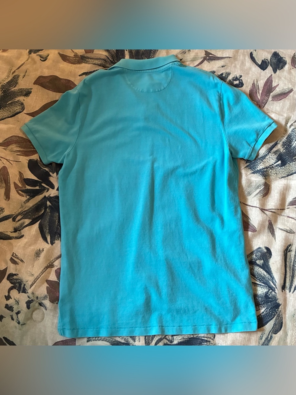 Men’s American Eagle Outfitters Aqua Blue Polo Shirt - Picture 6 of 6